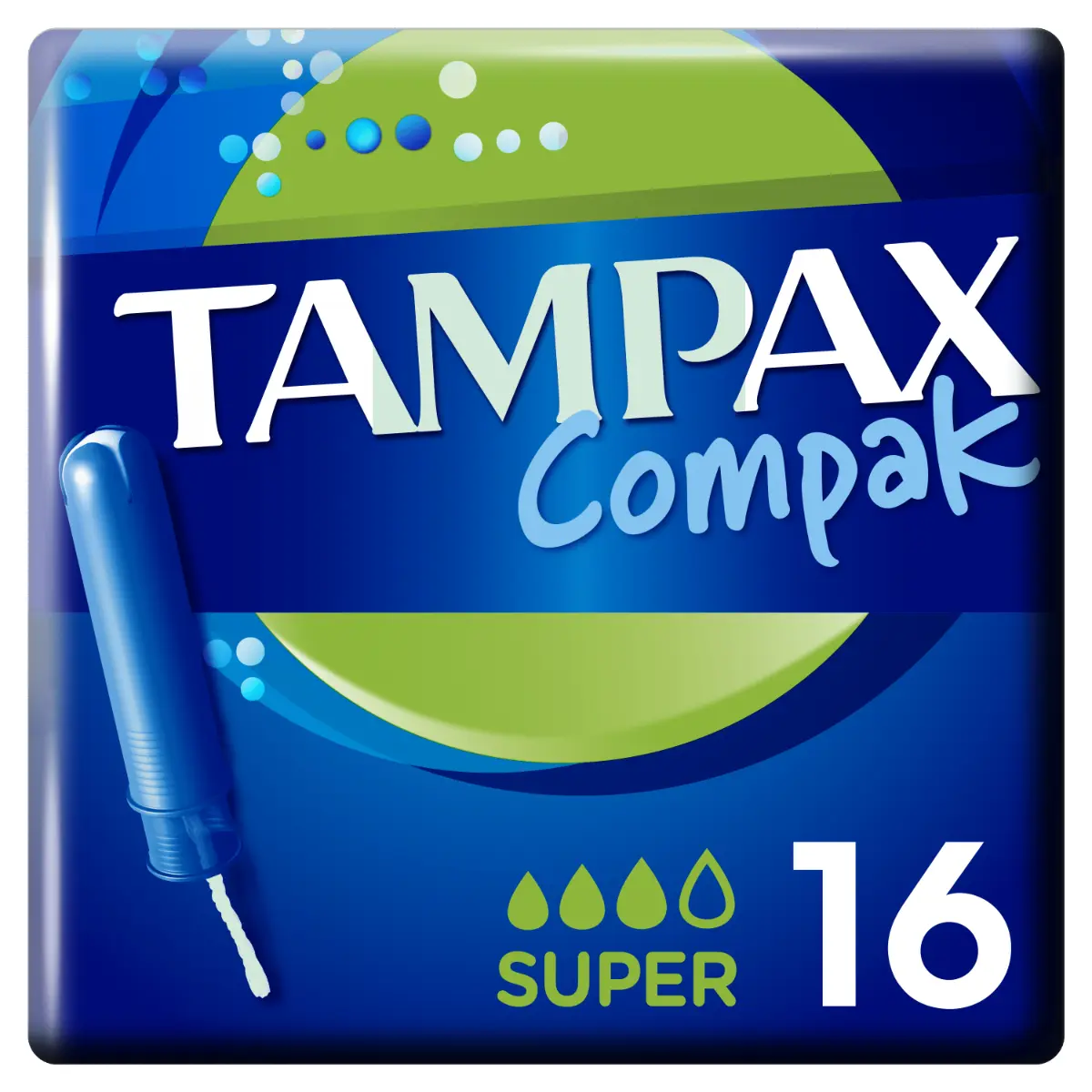 Tampoane Compak Super cu aplicator Tampax, 16bucati