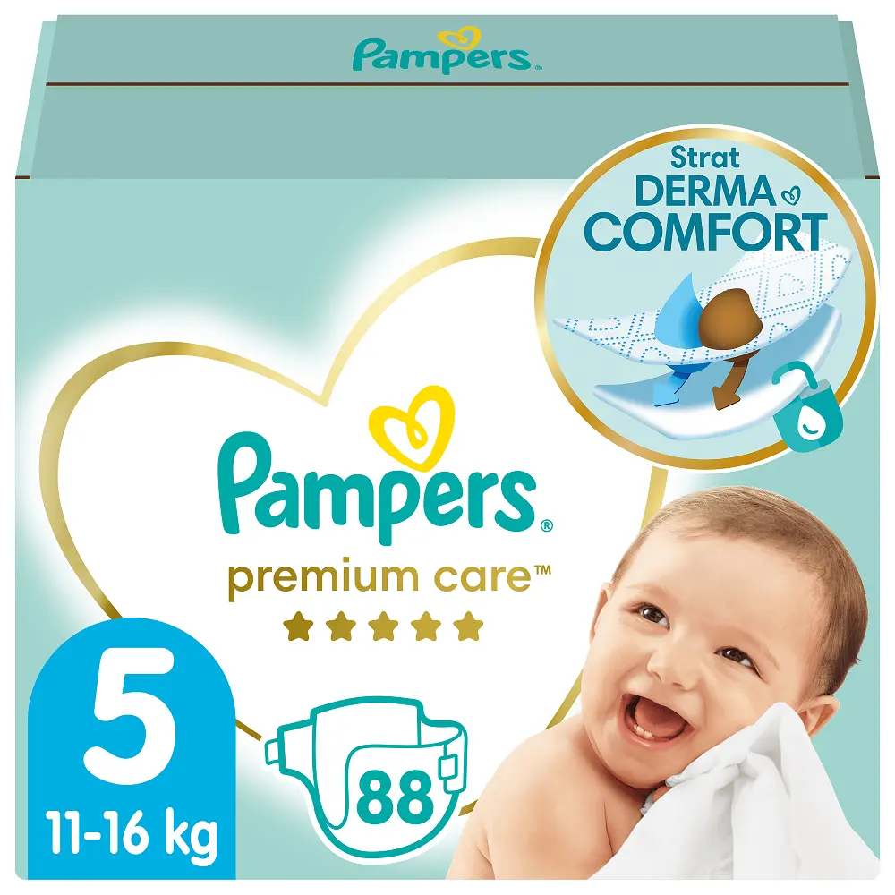 Scutece Pampers Premium Care, Mega Box, nr.5, 11-16kg, 88 bucati
