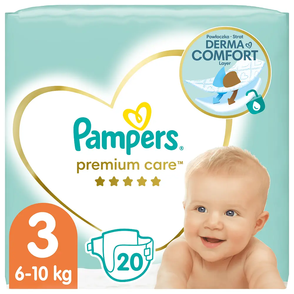 Scutece Pampers Premium Care, nr.3, 5-9kg, 20 bucati