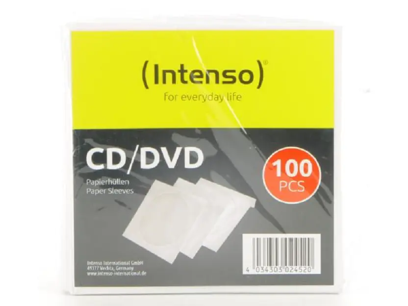 Plicuri de hartie CD/DVD Intenso, 100 bucati