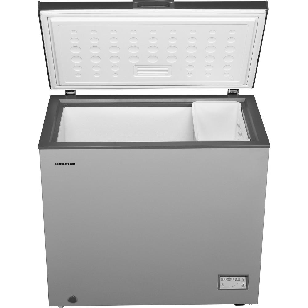 Lada frigorifica Heinner HCF-205NHSF+, 200 l, Clasa F, Control elecronic, Waterproof Display, Gri