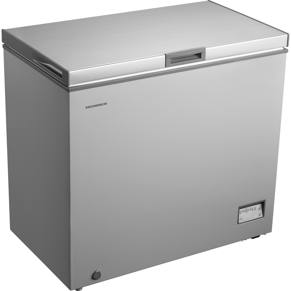 Lada frigorifica Heinner HCF-205NHSF+, 200 l, Clasa F, Control elecronic, Waterproof Display, Gri