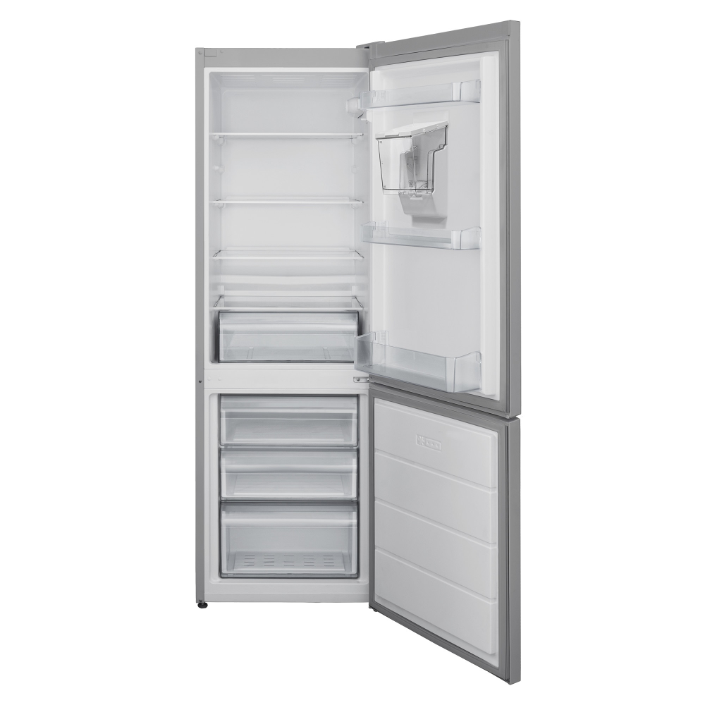 Combina frigorifica Heinner HC-V270SWDE++, 268 l, Clasa E, Dozator de apa, H 170 cm, Argintiu