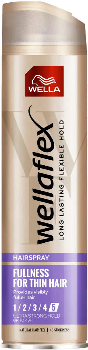 Fixativ pentru par Wellaflex Fullness For Thin Hair cu fixare ultra puternica, 250 ml