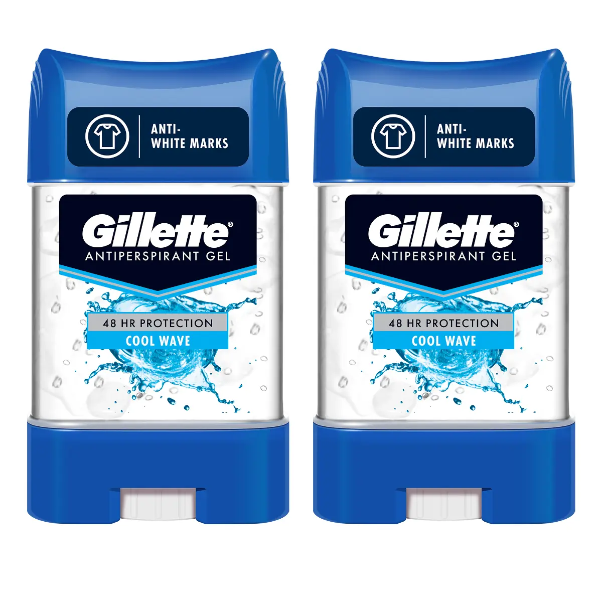 Pachet promo: 2 x Antiperspirant stick Gillette Clear Gel Cool Wave 70 ml