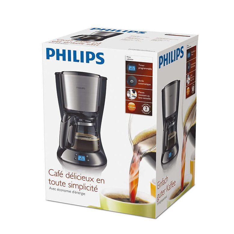 Cafetiera Philips HD7459/20, 15 cesti capacitate, 1000 W Putere, Picioruse anti-alunecare