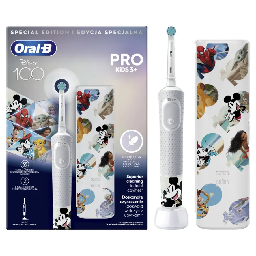 Periuta de dinti electrica pentru copii Oral-B Pro Kids Frozen, 2 programe, Albastru