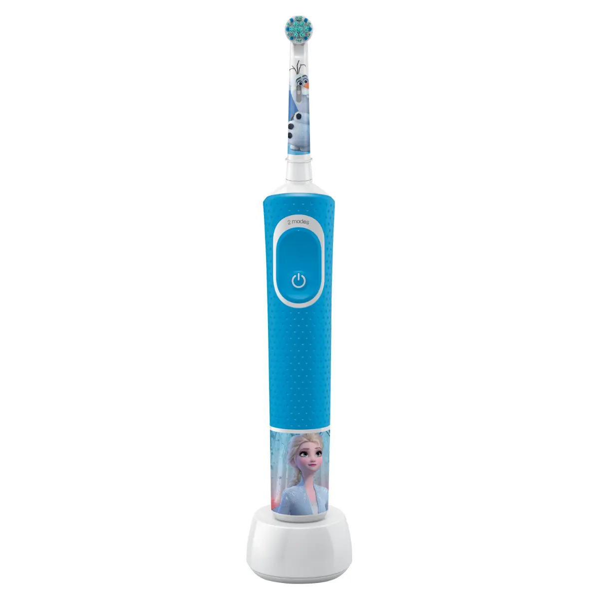Periuta de dinti electrica Oral-B D100 Vitality Frozen pentru copii 7600 oscilatii/min, Curatare 2D, 2 programe, 1 capat, 4 stickere incluse, Albastru