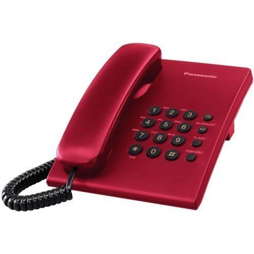 Telefon fix KX-TS500FXR Panasonic, Setare Ton/Puls, Rosu