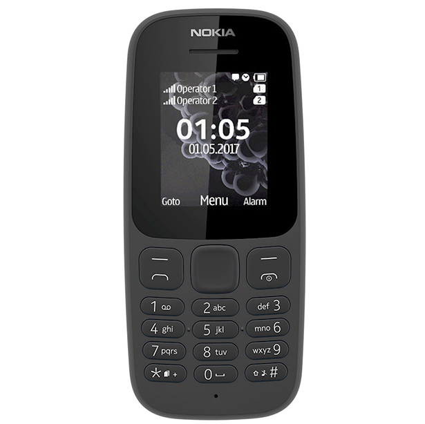 Telefon mobil Nokia 105 (2017), Negru, Dual Sim