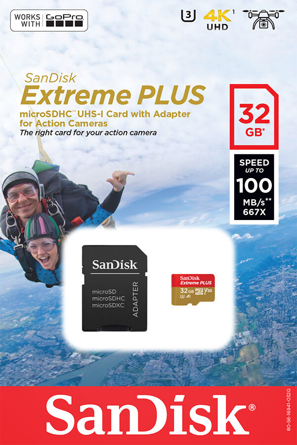 Card memorie Sandisk MicroSDXC 32GB Extreme clasa 10, 100MB/s