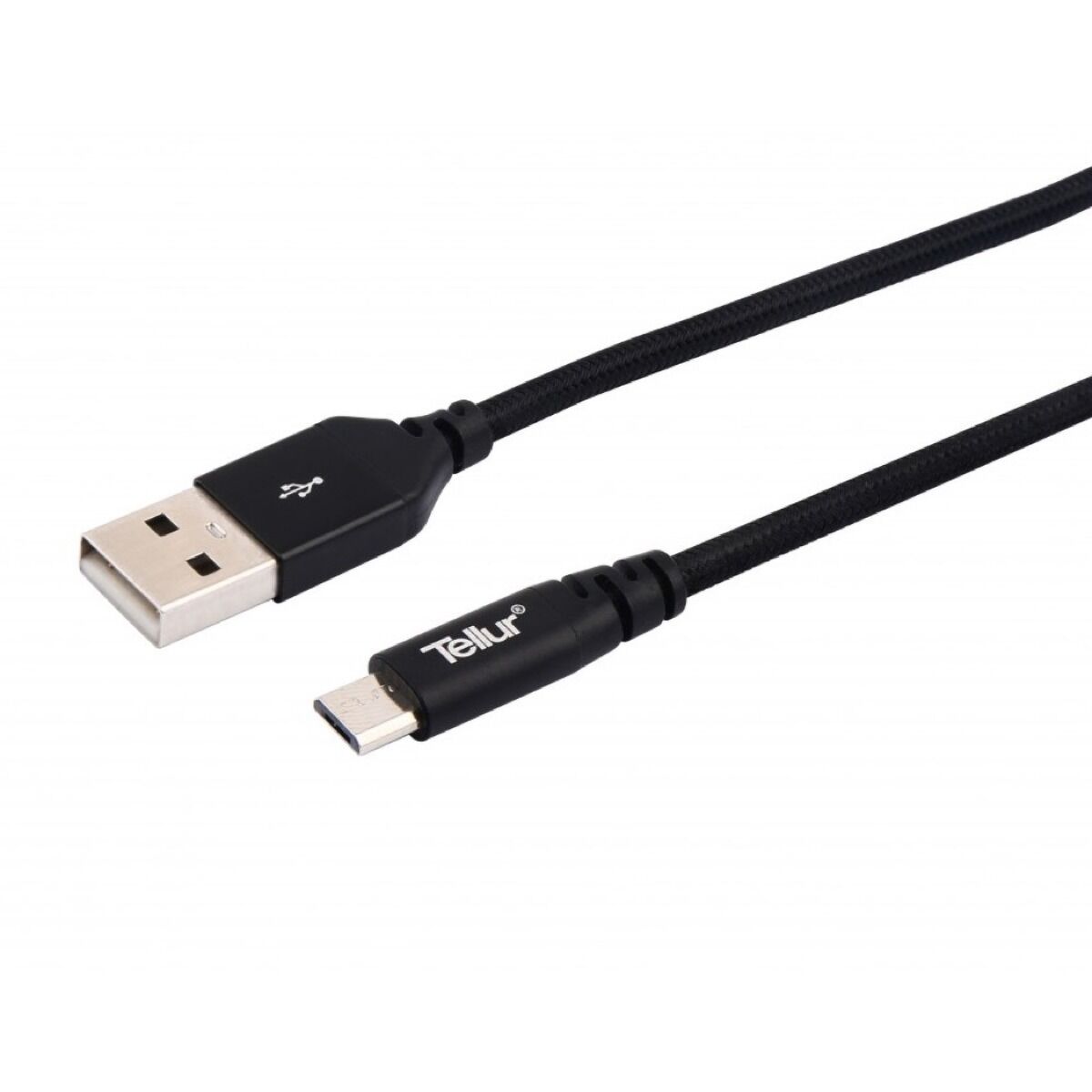 Cablu de date Tellur TLL155251, USB/Micro USB, Kevlar, 1 m, 2.1A, Negru
