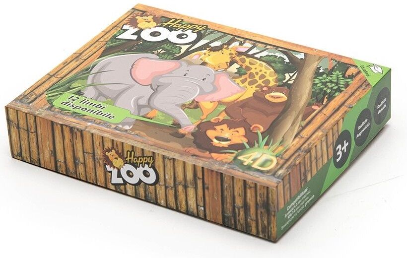 Joc educational AR Happy Zoo E-boda, 68 de animale, 12 limbi straine