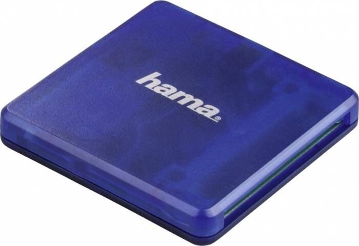 Cititor de carduri Hama USB 2.0 SD microSD CF Albastru