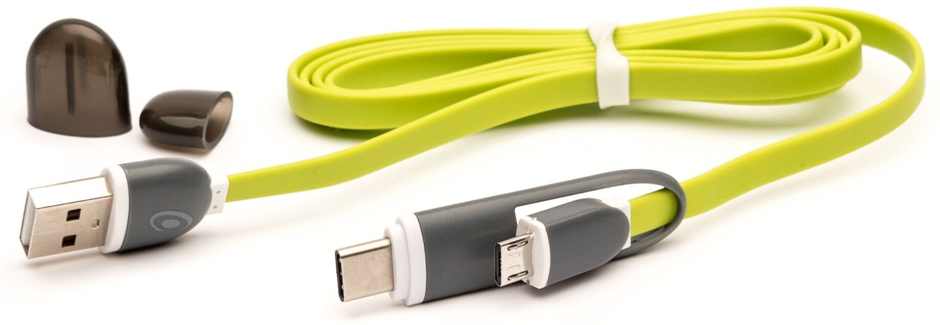 Cablu microUSB cu adaptor Type-C QC301 CML E-boda, Verde