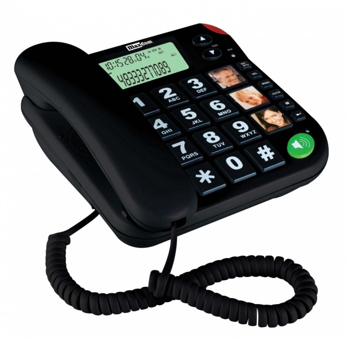 pressure Abolished crown Telefon fix cu fir KXT480 MaxCom, LCD, Apelare rapida, Speaker, Tasta  Mute/Pause, Negru | Carrefour Romania