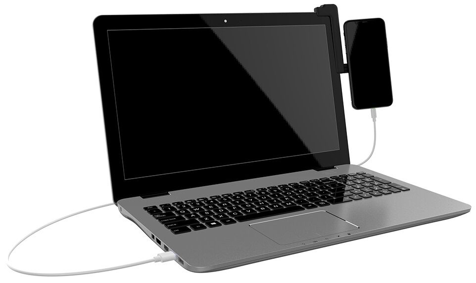 Suport magnetic de telefon pentru ecran laptop TLL171091 Tellur, Negru