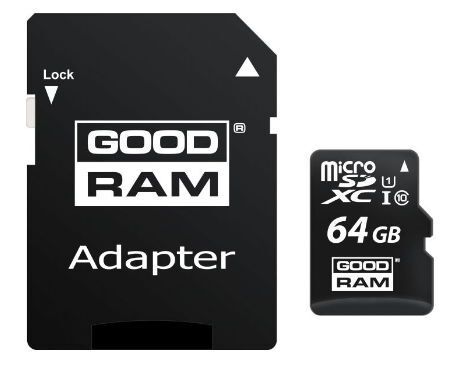Card memorie GoodRam MicroSDXC 64GB, Clasa 10, UHS-I + Adaptor MicroSD