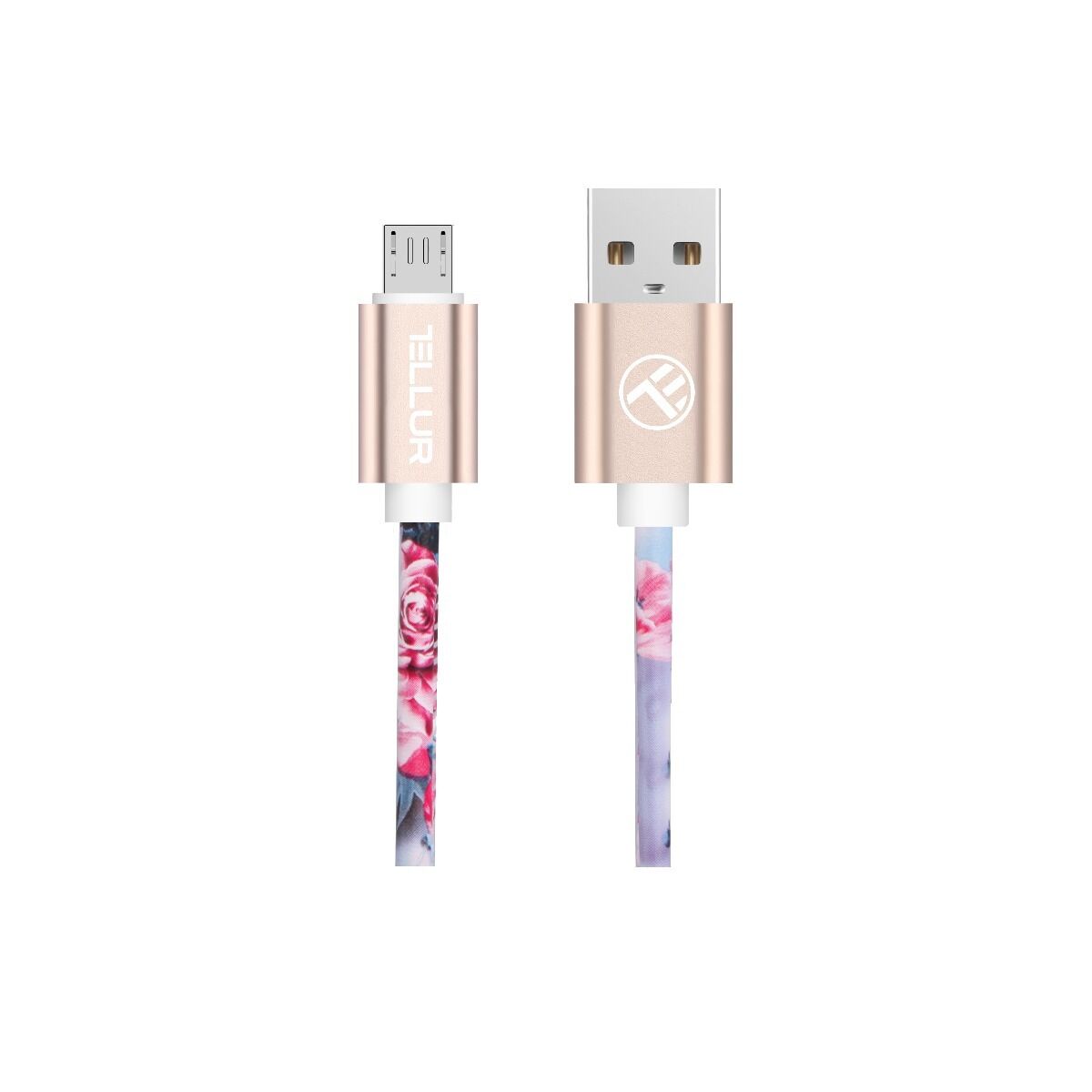 Cablu Tellur TLL155302, USB/Micro USB, 1 m, Graffiti