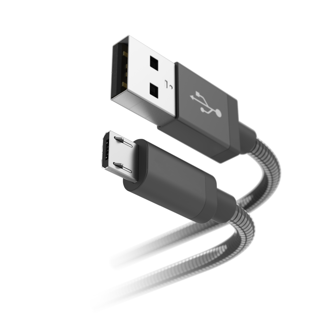 Cablu de incarcare/date Hama Micro USB Metal, 1.5 m, Negru