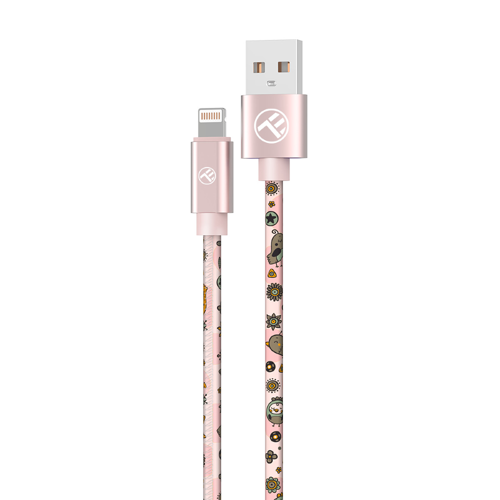 Cablu Tellur, USB - Lightning, 1m, Roz