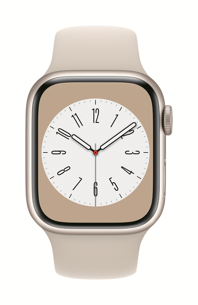 Smartwatch Apple Watch S8 GPS, 41mm, Starlight, Aluminium Case