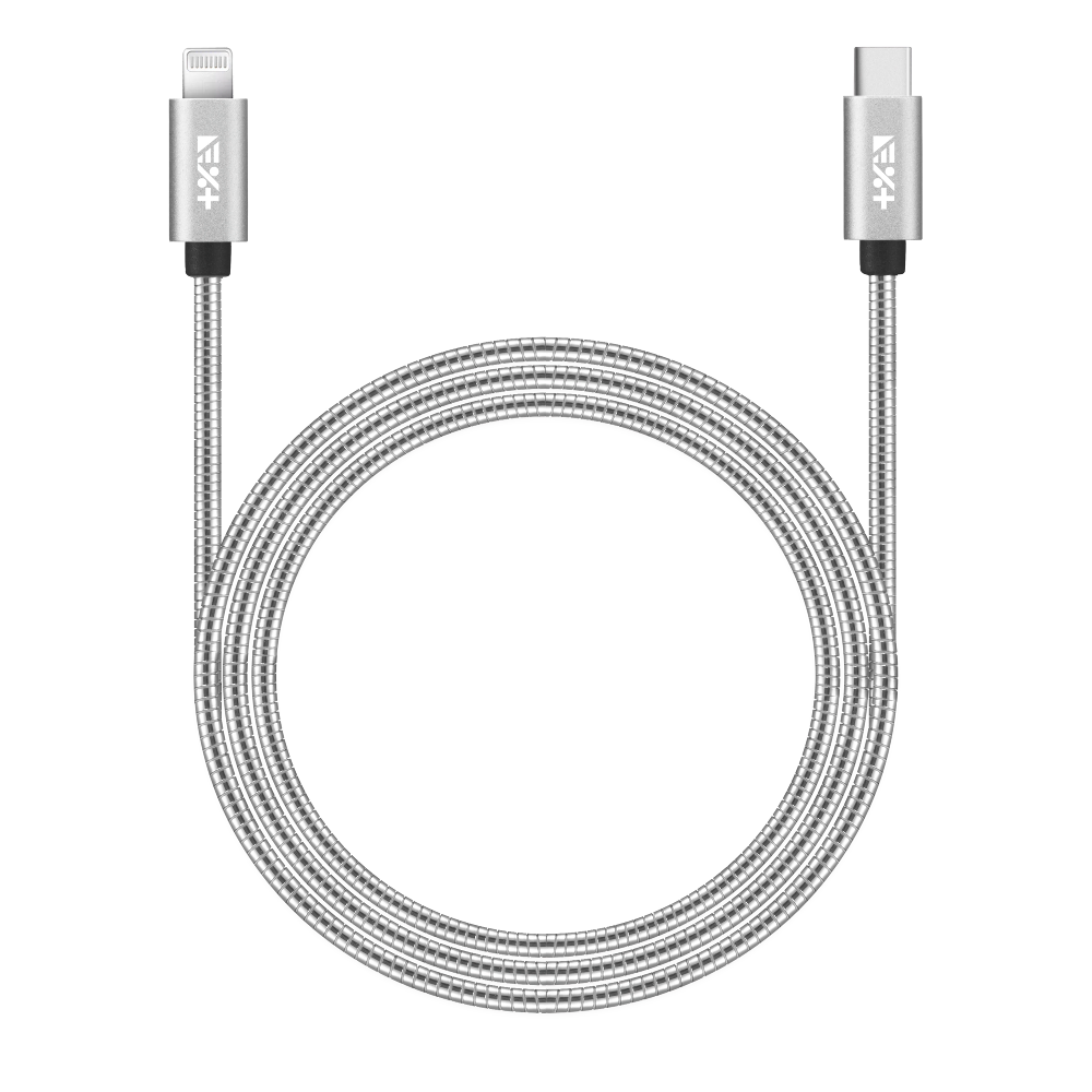 Cablu Next One USB-C - Lightning, Metallic, 1.2m, Silver