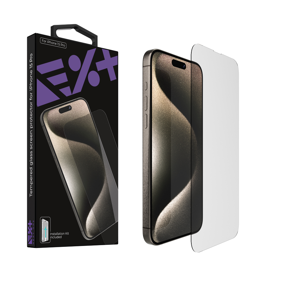 Folie de protectie Next One pentru iPhone 15 Pro, Tempered