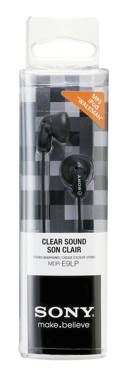 Casti audio in-ear Sony MDRE9LPB, Cablu 1.2 m, Negru