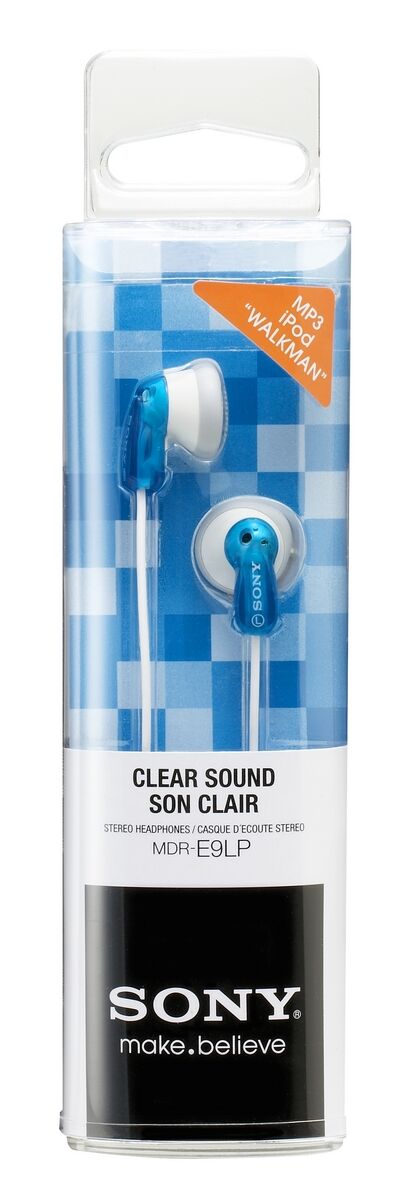 Casti audio in-ear Sony MDRE9LPL, Cablu 1.2 m, Albastru