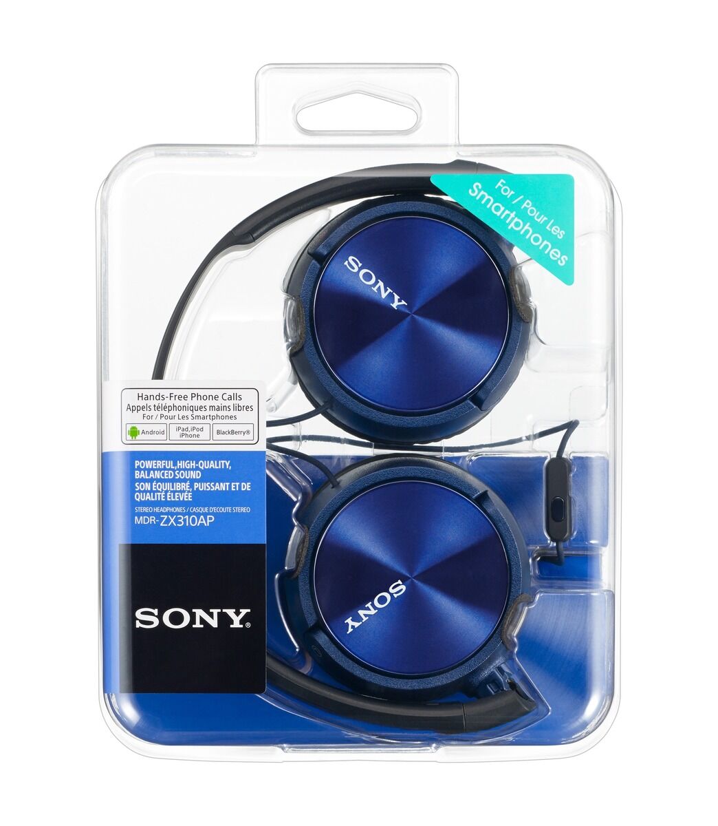 Casti audio Sony MDRZX310APL, Microfon, Albastru