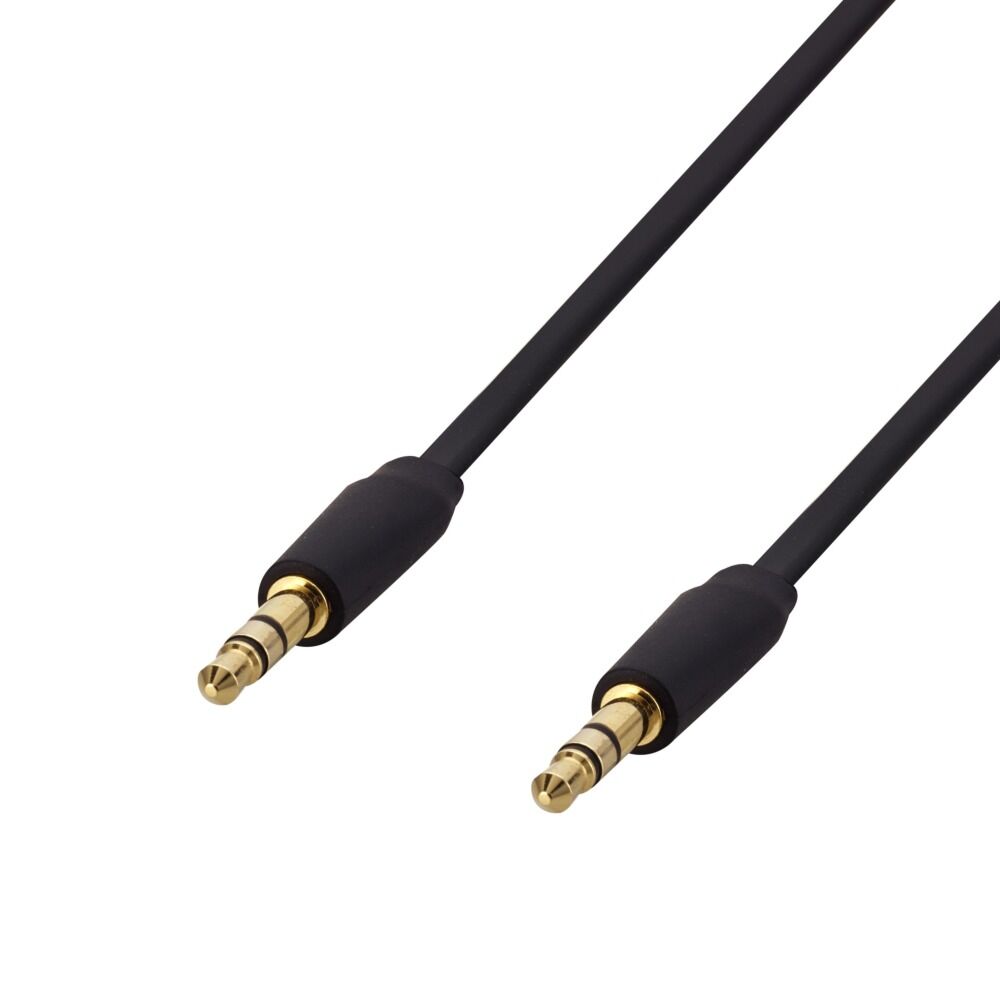 Cablu audio Jack M/M Poss PSJAC120BK, 1.2 m, 2.5 mm, Negru