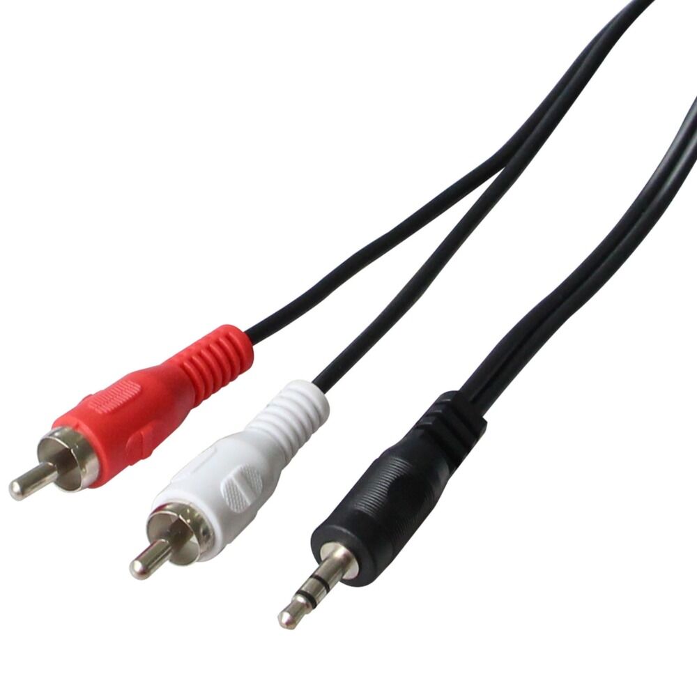 Cablu audio Jack/RCA Poss PSAUD16, 3 m, 3.5 mm, Negru