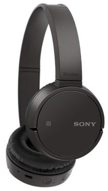 Casti audio Sony WHCH500B, Wireless, Bluetooth, NFC, Autonomie 20 ore, Negru