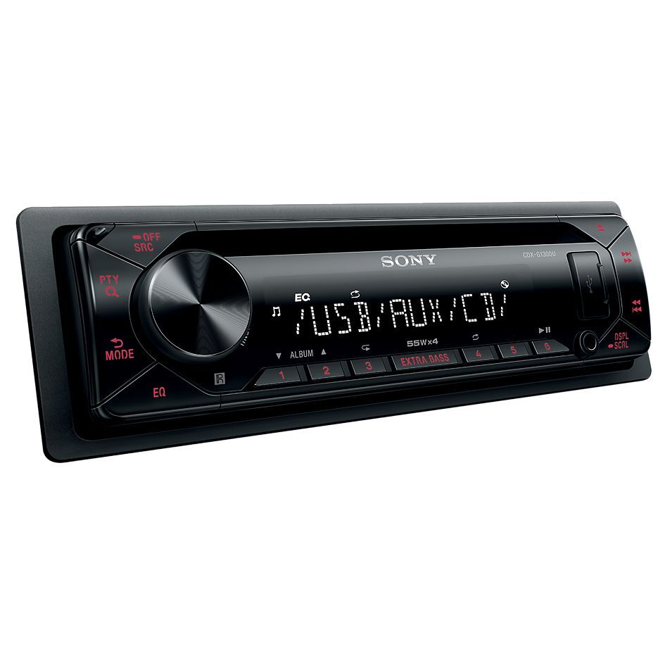 Radio MP3 Player auto Sony CDXG1300U, 4 x 55W, MP3, USB, AUX, Black