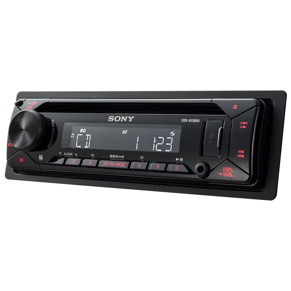 Radio MP3 Player auto Sony CDXG1300U, 4 x 55W, MP3, USB, AUX, Black
