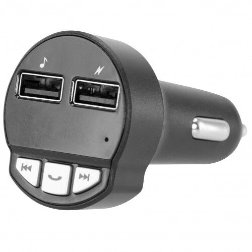 Modulator FM PSCACFM01BK Poss, incarcare USB, Bluetooth, Negru