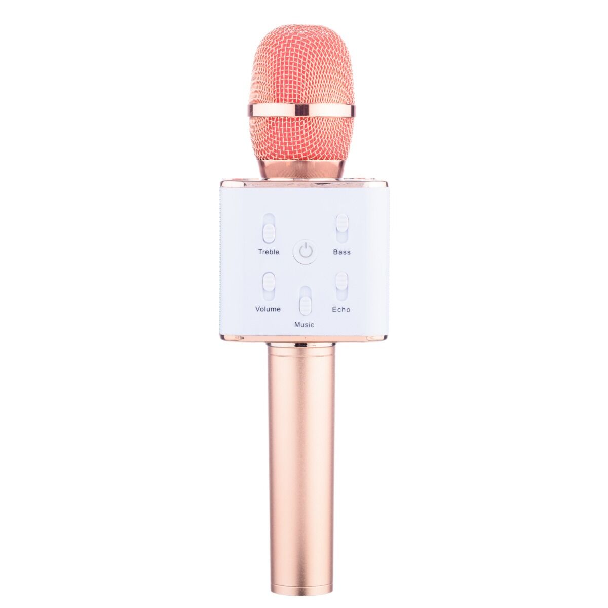 Microfon Karaoke Wireless cu Bluetooth Soundvox Q7 cu Boxa inclusa, Roz pal