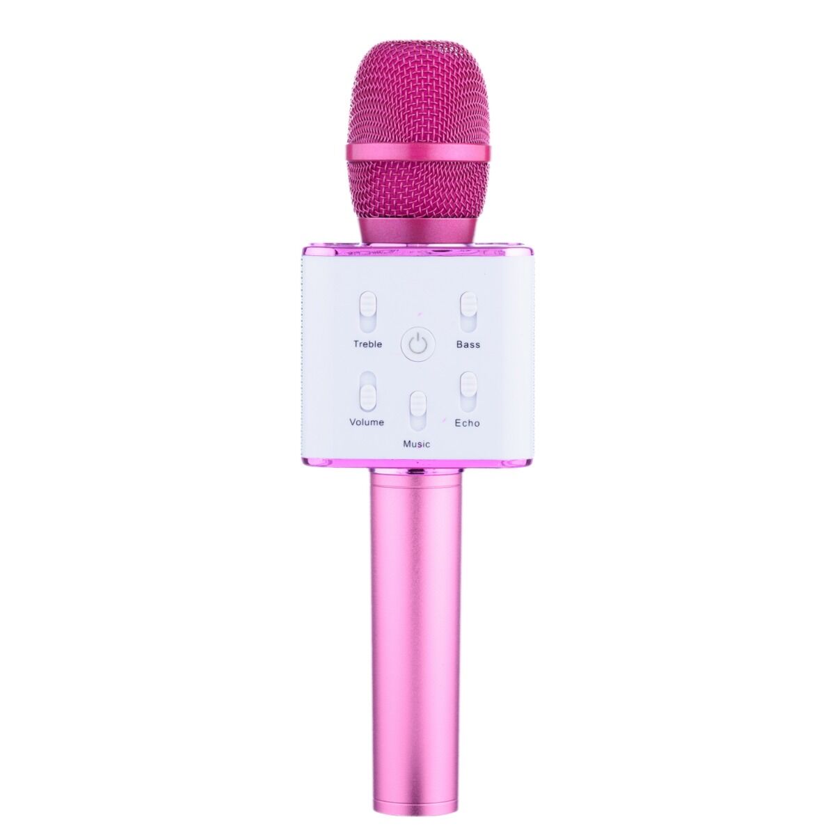 Microfon Karaoke Wireless cu Bluetooth Soundvox Q7 cu Boxa inclusa, Roz
