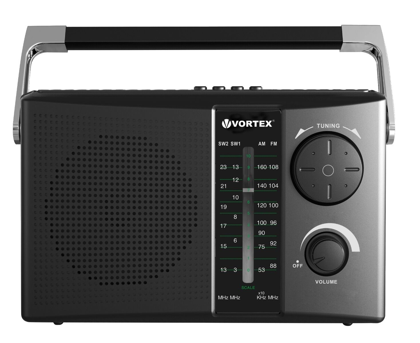 Radio portabil Vortex VO2606, FM, Bluetooth, USB, Negru