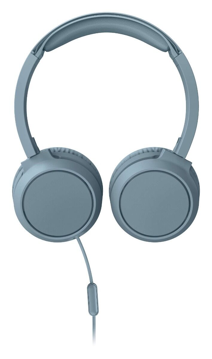 Casti audio on-ear Philips TAH4105BL, cu fir, microfon, Albastru