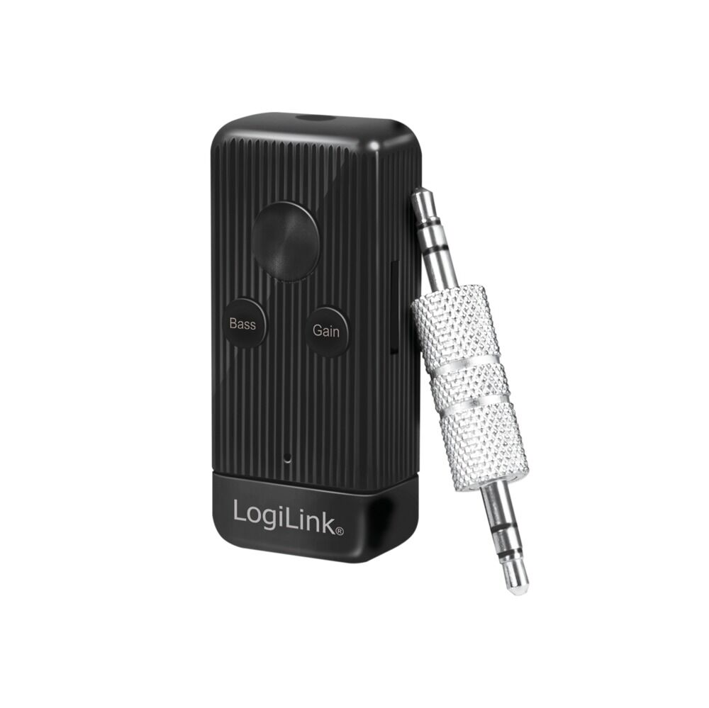 Receiver audio bluetooth Logilink BT0055, bluetooth 5.0, jack 3.5 mm, acumulator 300 mAh, Negru