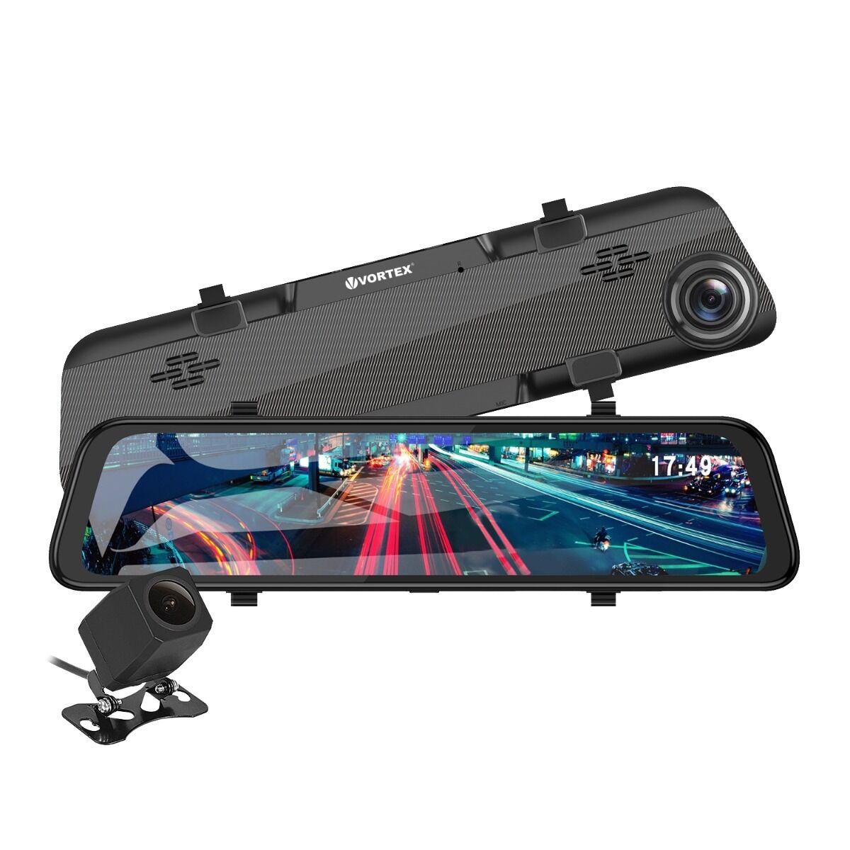 Camera auto tip oglinda Vortex VO2105, Full HD, 2 camere, Negru