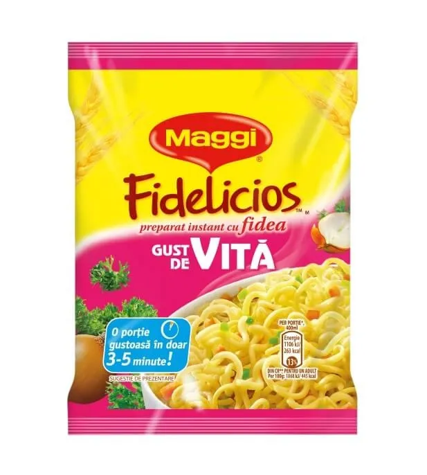 Fidea instant cu gust de vita Maggi Fidelicios 59.2g
