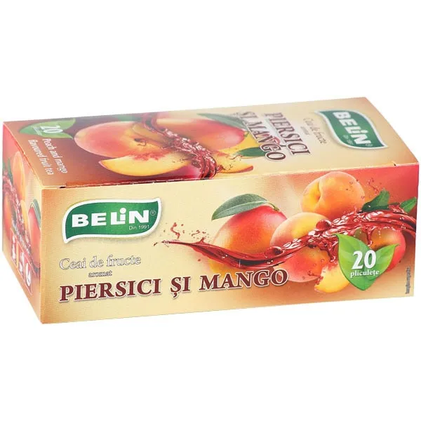 Ceai Belin Piersici si Mango, 20 plicuri, 40g
