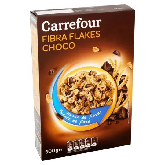 Fulgi grau Carrefour, cu ciocolata 500g