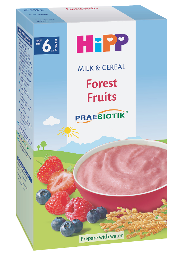 Hipp Lapte si cereale cu fructe de padure, 250 g]
