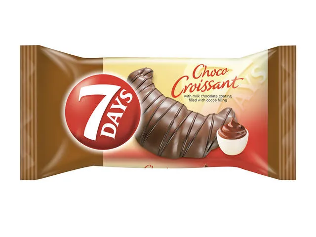 Croissant 7 Days cu crema si glazura de cacao 60 g