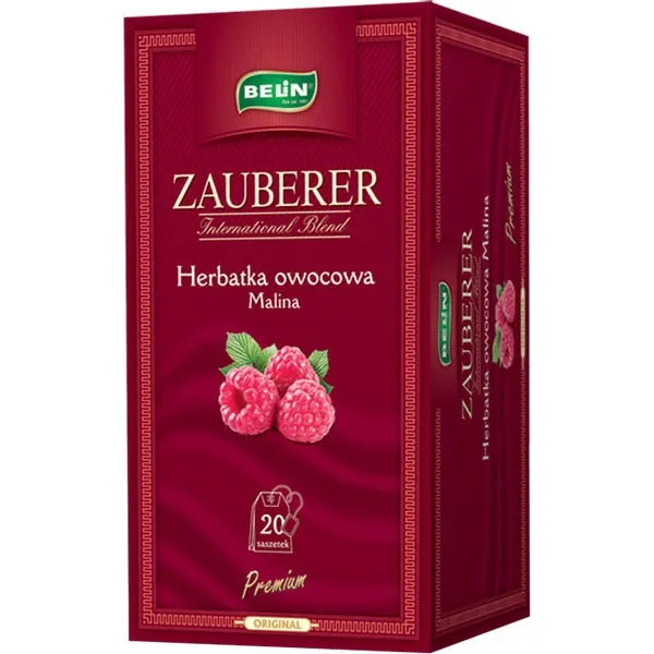 Ceai Belin Premium Zauberer Zmeura, 20 plicuri, 45g