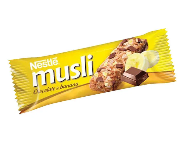 Baton musli Nestle ciocolata si banane 35g